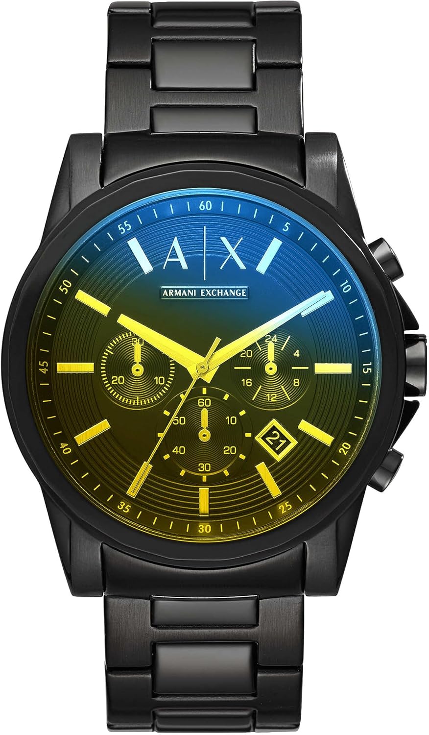 EMPORIO ARMANI 腕時計 Emporio Armani Men's Chronograph Black Leather Watch (Model